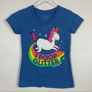 David & Goliath Unicorn I Poop Glitter sz M Girls